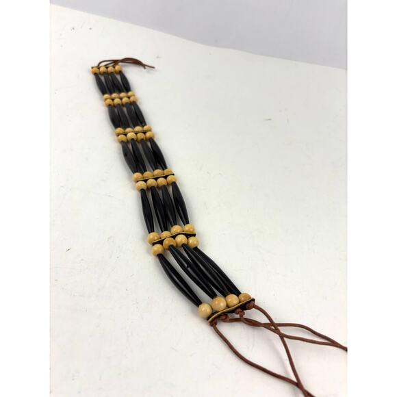 VTG 1980s Southwestern Native Beaded Choker Necklace - Picture 1 of 12